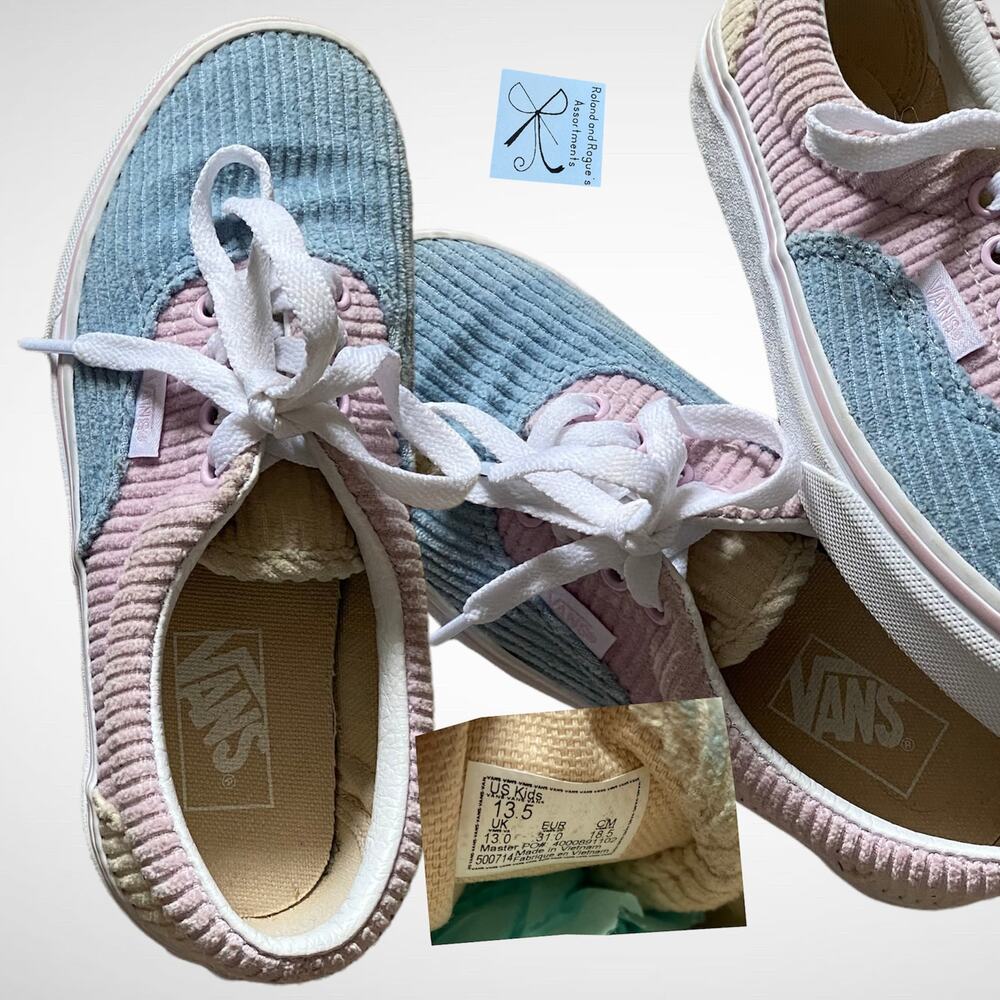 Vans Era Corduroy Pastel Shoes Kids Sz 13.5
